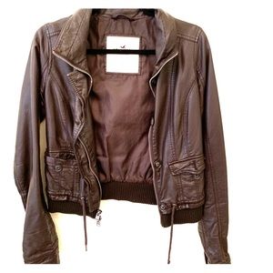 Hollister leather jacket